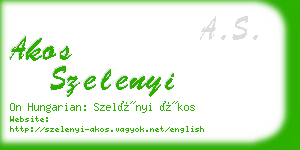 akos szelenyi business card